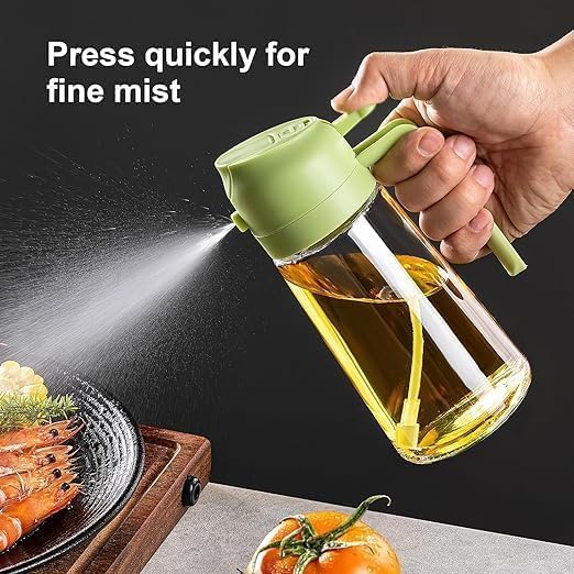 HomeLuvo Oil Sprayer Dispenser for Kitchen - 2 in 1 Spray Pour Olive Oil Dispenser Sprayer