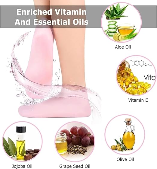 Silicone Moisturizing Gel Socks Set for dry Skin (1 Pair) socks for women