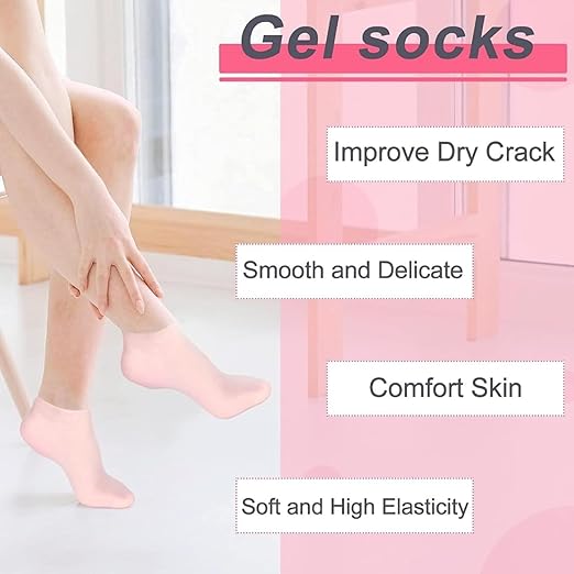 Silicone Moisturizing Gel Socks Set for dry Skin (1 Pair) socks for women