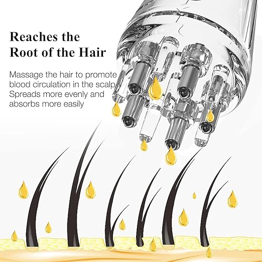 Hair Oil Applicator Bottle, Scalp Massage Brush, Applicator Bottle