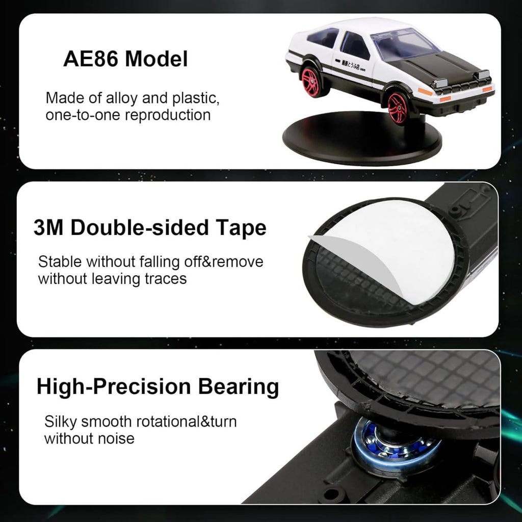 Automatic Drifting Car Dashboard Toy – 360° Rotating Simulation Model